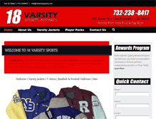 Tablet Screenshot of 18varsitysports.com